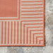 Striped Coral Indoor Outdoor Flatweave Area Rug 120x180 cm