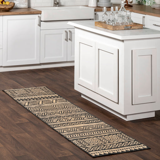 Striped Indoor Outdoor Rug 152 Cm Charcoal Color