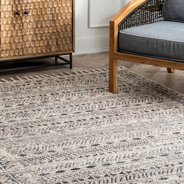 Striped Ivory Area Rug 160x230 cm