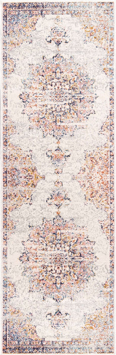 Sunny Orange Wildflower Medallion Area Rug 160x230 cm