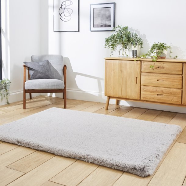 Super Teddy Silver Rug