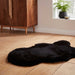 Super Teddy Super Soft Plush Hi Pile Silky Faux Fur Polyester Shaggy Sheepskin Black Rug