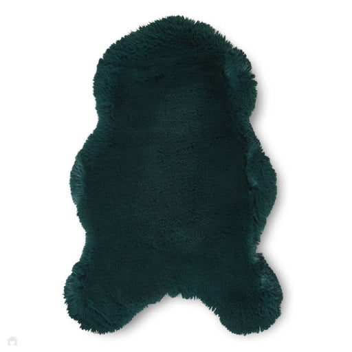 Super Teddy Super Soft Plush Hi Pile Silky Faux Fur Polyester Shaggy Sheepskin Jewel Green Rug