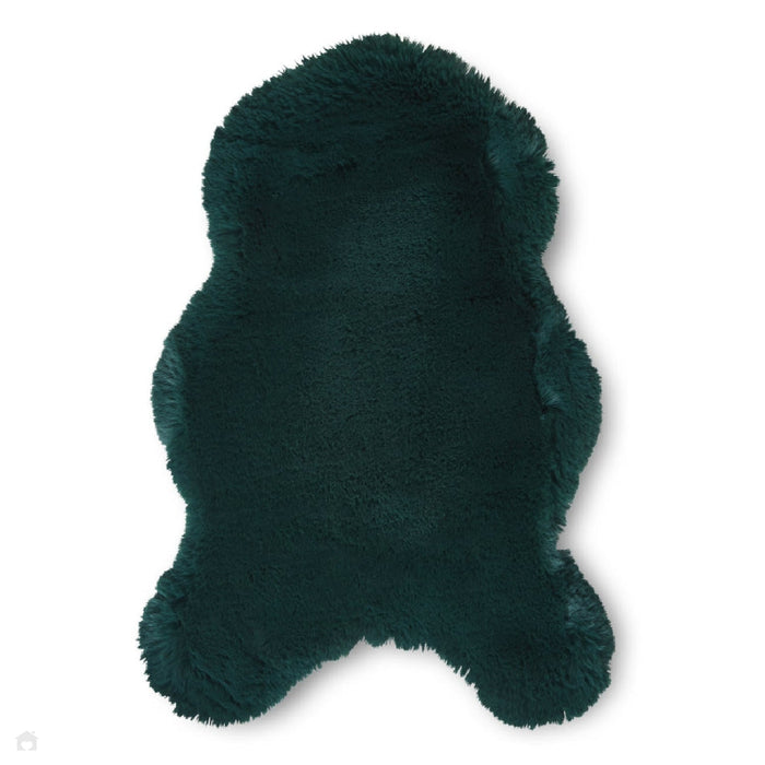 Tappeto verde gioiello Super Teddy in peluche super morbido, in pelliccia sintetica setosa in poliestere, pelle di pecora shaggy