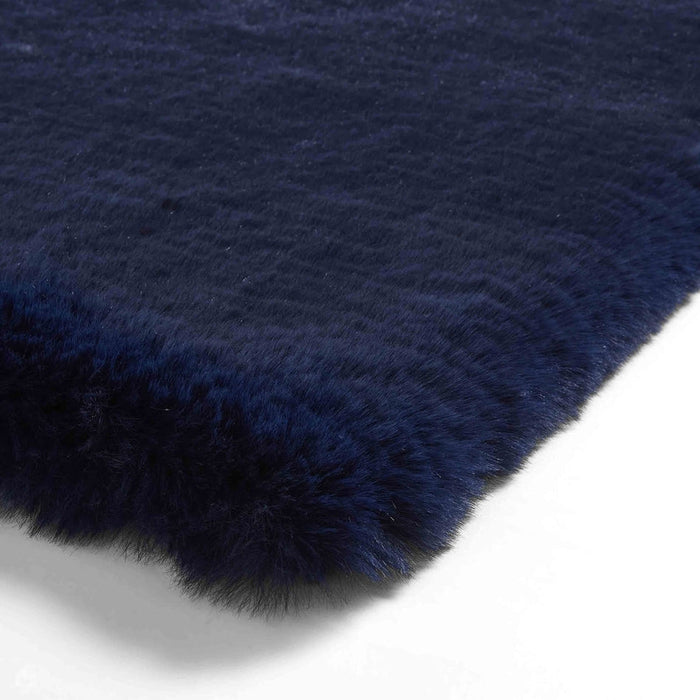 Super Teddy Super Soft Pehmo Hi Pile Silky Faux Fur Shaggy Navy matto