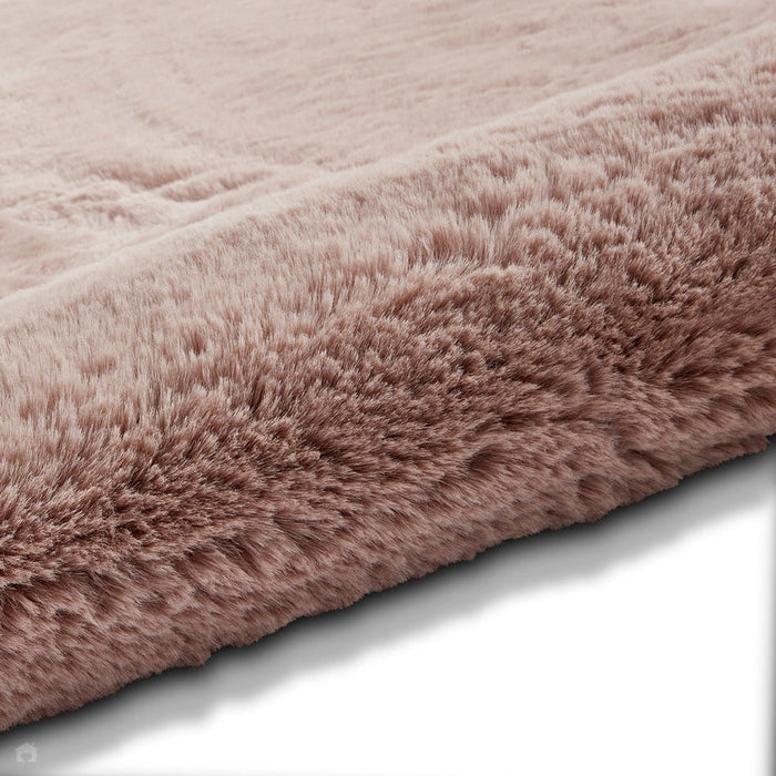 Super Teddy Super Soft Pehmo Hi Pile Silky Faux Fur Shaggy Rose matto