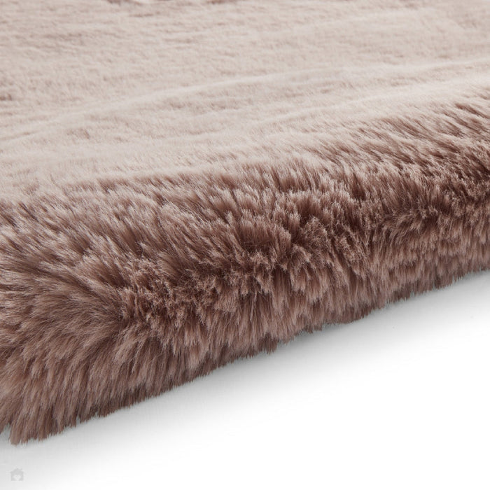 Super Teddy Super Soft Pehmo Hi Pile Silky Faux Fur Shaggy Sheepskin Rose Double/Runner