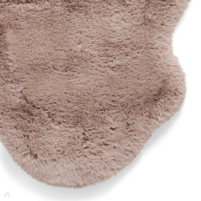 Super Teddy Super Soft Pehmo Hi Pile Silky Faux Fur Shaggy Sheepskin Rose Double/Runner