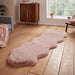 Super Teddy Super Soft Pehmo Hi Pile Silky Faux Fur Shaggy Sheepskin Rose Double/Runner