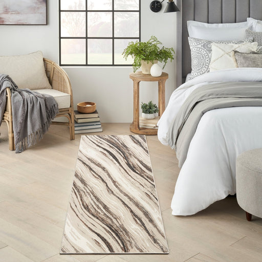 Bærekraftige trender SUT05 Beige Gray Runner Rug