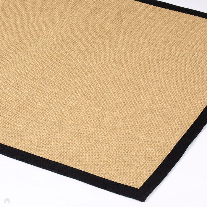 Swinton Sisal Jute Border Flatweave Natural/Black Rug