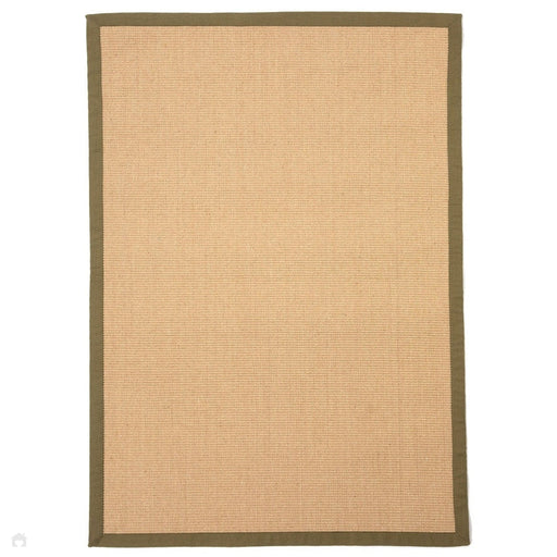 Swinton Sisal Jute Border Flatweave Natural/Green Rug