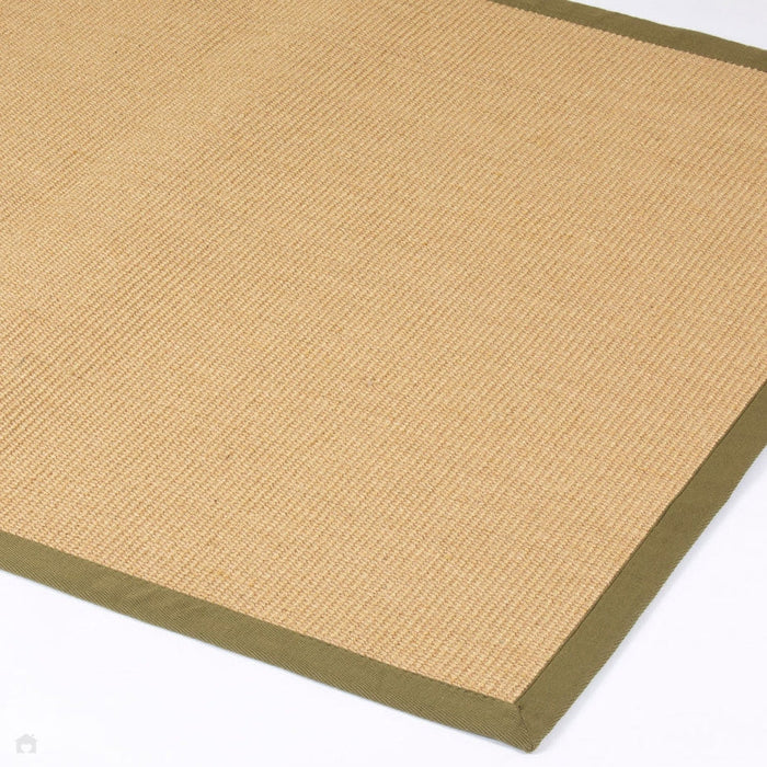 Swinton Sisal Jute Border naturel/groene loper