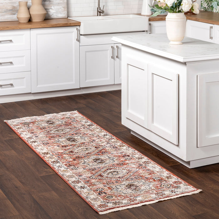 Sydney Vintage Fringed Area Rug 160x230 cm Rust