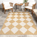 Tan Harlequin Area Rug for Indoor and Outdoor Use