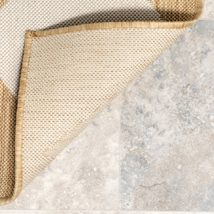 Tan Harlequin Area Rug for Indoor and Outdoor Use