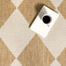 Tan Harlequin Area Rug for Indoor and Outdoor Use
