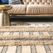 Tan Shaggy Striped Area Rug 120x180 cm