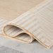 Tan Striped Border Indoor Outdoor Flatweave Area Rug 150x240 cm