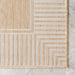 Tan Striped Border Indoor Outdoor Flatweave Area Rug 150x240 cm
