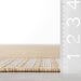 Tan Striped Border Indoor Outdoor Flatweave Area Rug 150x240 cm