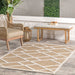 Tan Trellis Indoor Outdoor Area Rug 50x80 cm