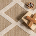 Tan Trellis Indoor Outdoor Area Rug 50x80 cm