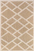 Tan Trellis Indoor Outdoor Area Rug 50x80 cm
