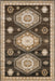 Alfombra lavable Taro Medallion 152 cm marrón oscuro