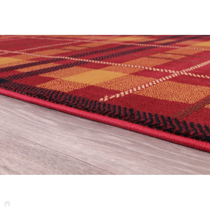 Tartan Check Red Rug