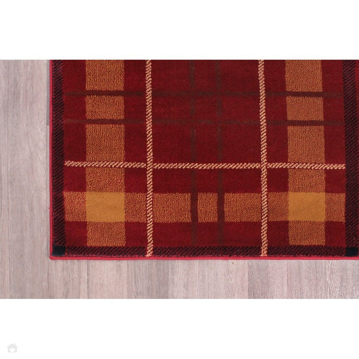 Tartan Check Red Rug