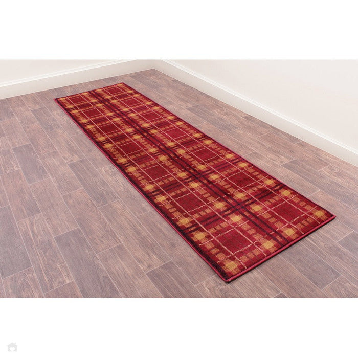 Tartan Check Red Rug