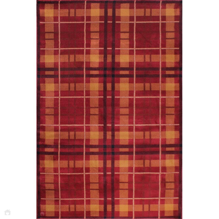 Tartan Check Red Rug