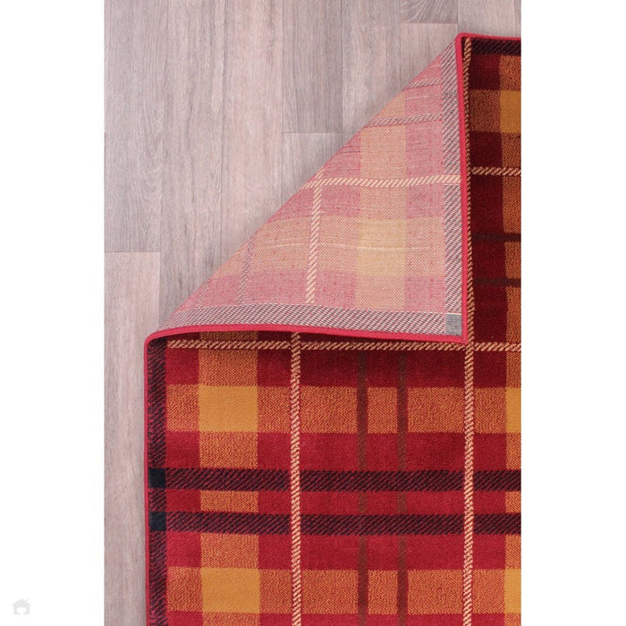 Runner rosso a quadri tartan