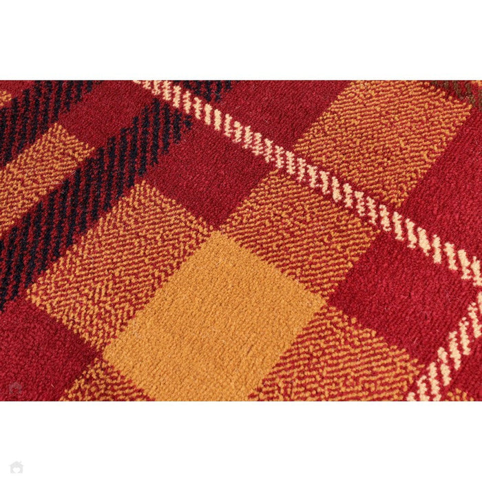 Runner rosso a quadri tartan