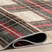 Tartan-ruudullinen pestävä matto 150 x 90 cm beige