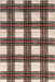 Tartan-ruudullinen pestävä matto 150 x 90 cm beige