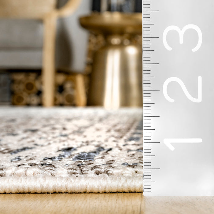 Tassel Area Rug 160cm Ivory