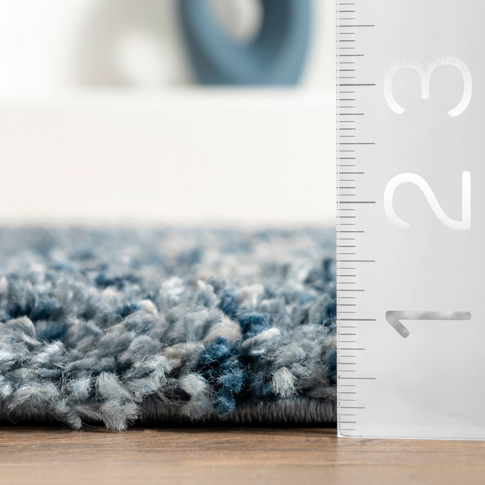 Tassel Blue Shag Area Rug 150x200 cm