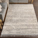 Tassel Edge Shag Area Rug in Ivory Color