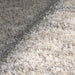 Tassel Edge Shag Area Rug in Ivory Color