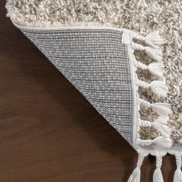 Tassel Rug in Ivory for Home Decor 160 x 230 cm