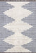 Tappeto gessato con nappe e diamanti blu, 60x90 cm