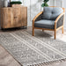 Tasseled Striped Area Rug 120cm x 180cm Ivory