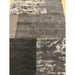 Tate Modern Plain Geometric Tonal Textures Hand-Carved High-Density Wool&Viscose Charcoal Rug