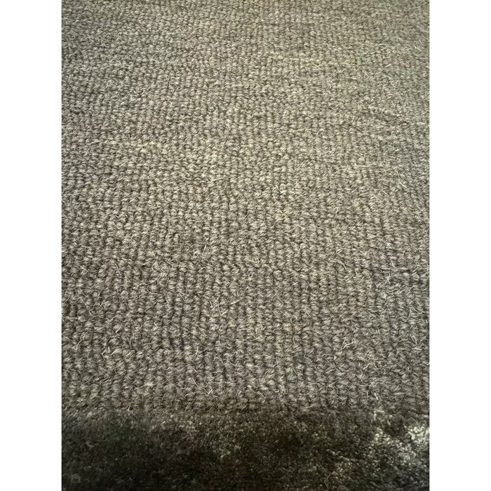 Tate Modern Plain Geometric Tonal Textures Hand-Carved High-Density Wool&Viscose Charcoal Rug