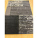 Tate Modern Plain Geometric Tonal Textures Hand-Carved High-Density Wool&Viscose Charcoal Rug