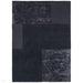 Tate Modern Plain Geometric Tonal Textures Hand-Carved High-Density Wool&Viscose Charcoal Rug