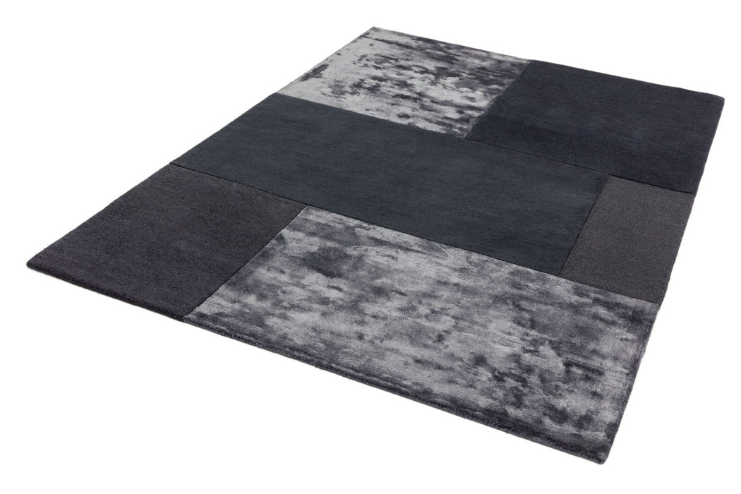 Tate Tonal Textures Charcoal Rug