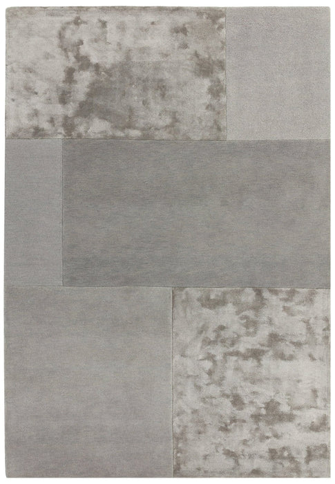 Tate Tonal Textures Silver Rug